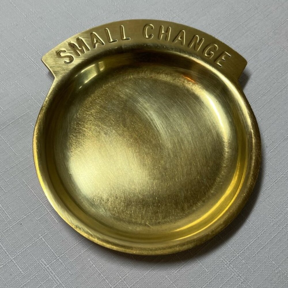 BRASS Small Change Trinket or Coins Dish